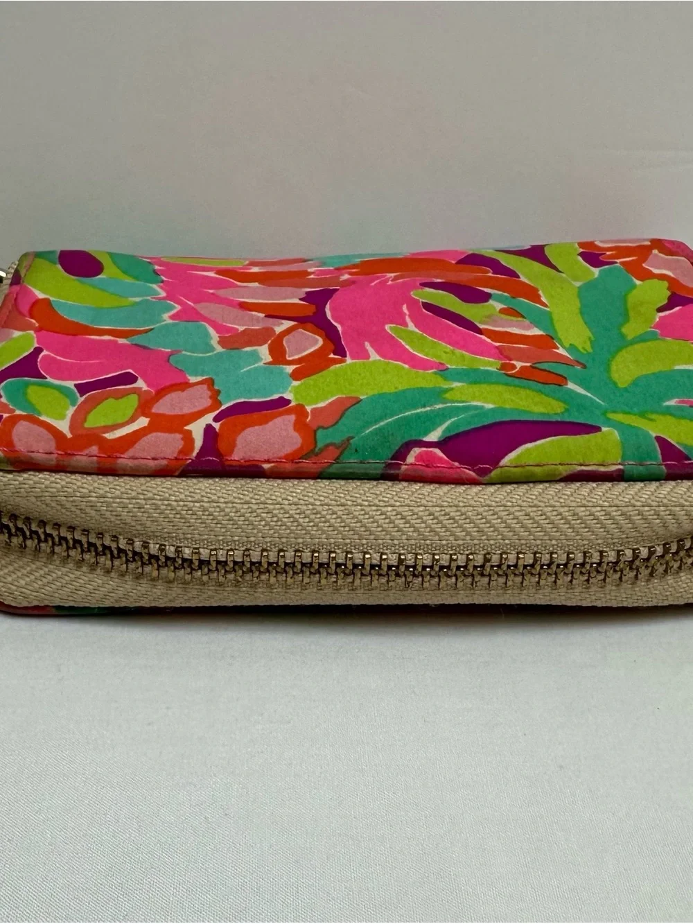 Lilly Pulitzer Multicolor Floral Zip Wristlet Wallet with tassels